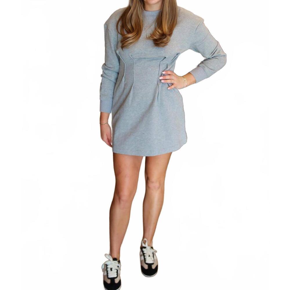 NEW LINE AND DOT esryn mini sweatshirt dress in grey